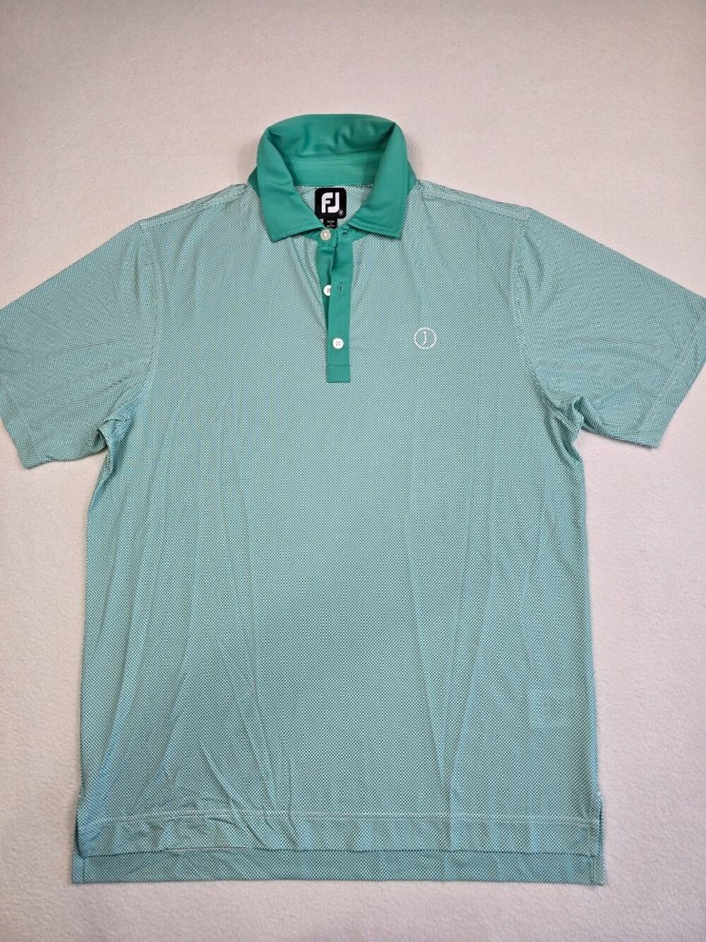 FootJoy Mens Polo Shirt Medium Green Checkered